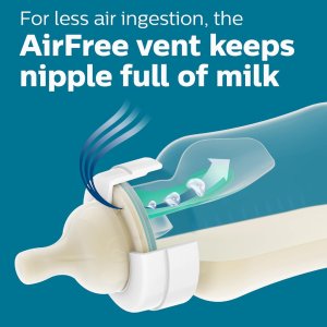 philips avent anti colic baby bottle with airfree vent, 4oz, 1pk, clear9