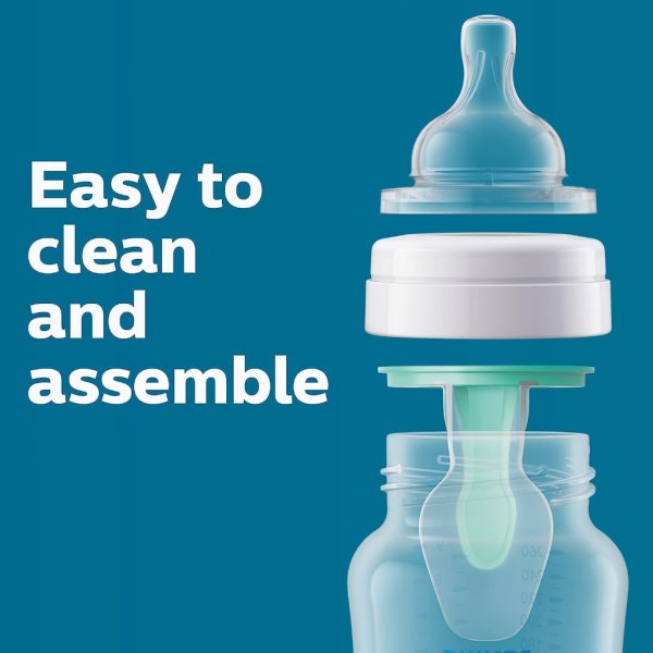 philips avent anti colic baby bottle with airfree vent, 9oz, 1pk, clear11