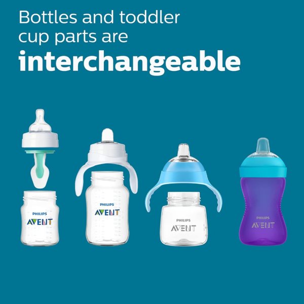 philips avent anti colic baby bottle with airfree vent, 9oz, 1pk, clear5