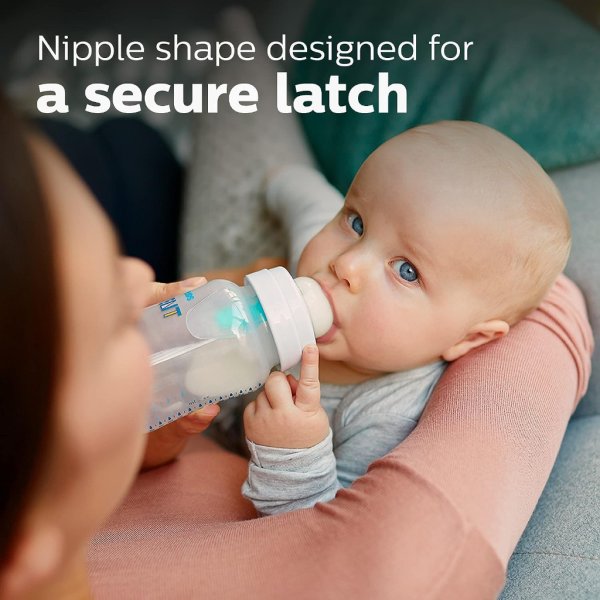 philips avent anti colic baby bottle with airfree vent, 9oz, 1pk, clear7