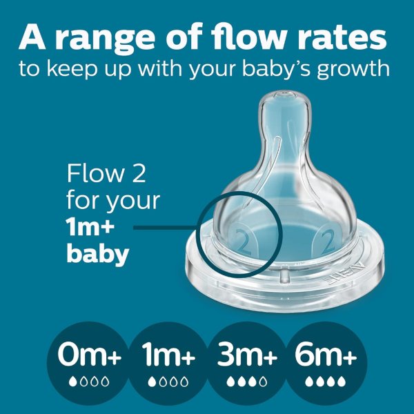 philips avent anti colic baby bottle with airfree vent, 9oz, 1pk, clear9