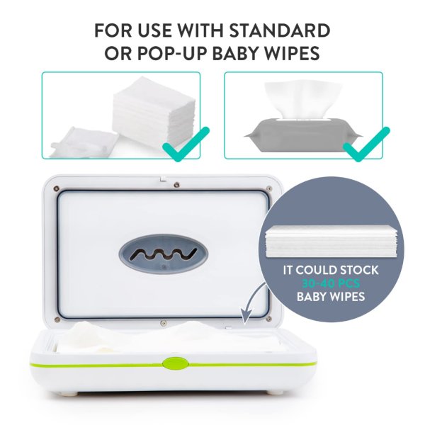prince lionheart compact wipes warmer, grey5