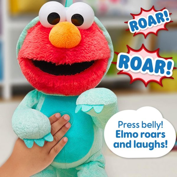 sesame street dino stomp elmo 13 inch plush3