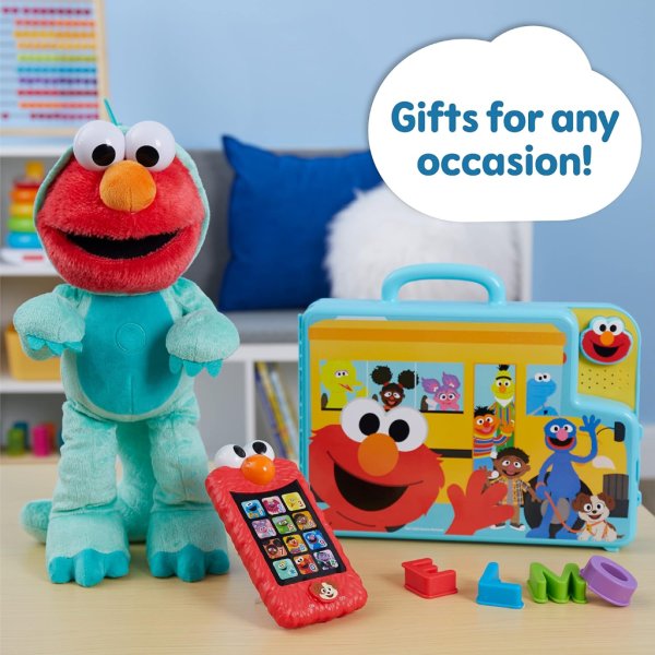 sesame street dino stomp elmo 13 inch plush5
