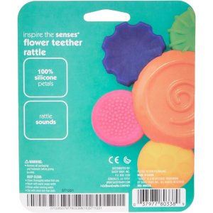 sassy baby silicone flower teether rattle2