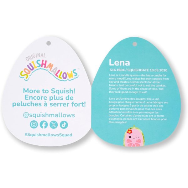 squishmallows original 16 inch lena pink guava fruit with flower4