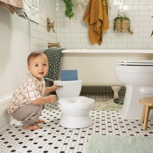 summer infant by ingenuity my size potty pro in white, toddler potty training toilet, lifelike flushing sound10