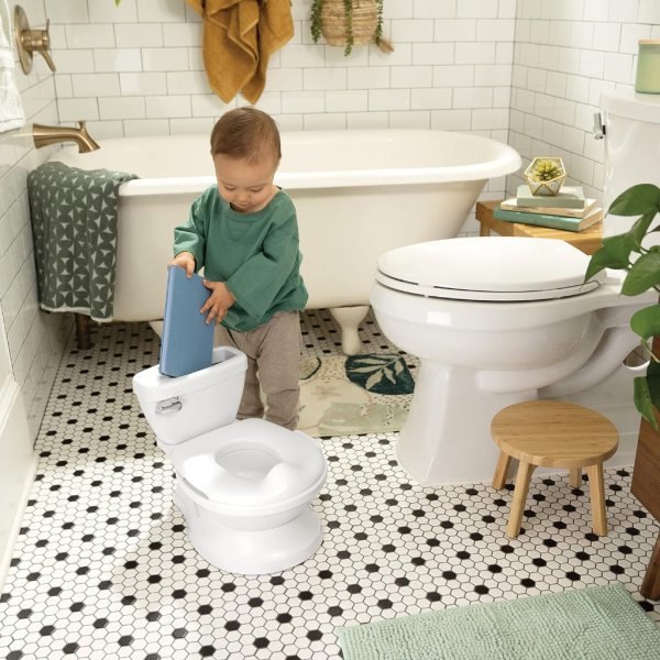summer infant by ingenuity my size potty pro in white, toddler potty training toilet, lifelike flushing sound13