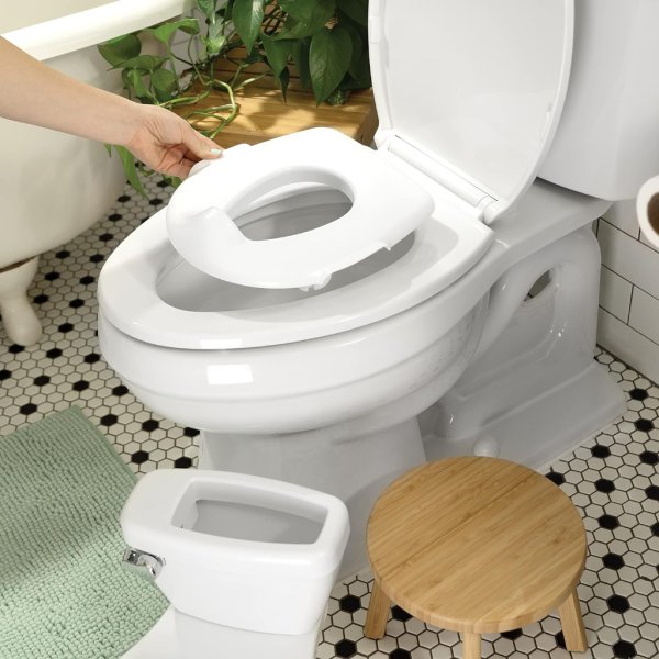summer infant by ingenuity my size potty pro in white, toddler potty training toilet, lifelike flushing sound6