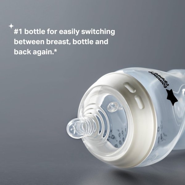 tommee tippee natural start baby’s first bottle set, 2 x 5oz and 2 x 9oz anti colic bottles7