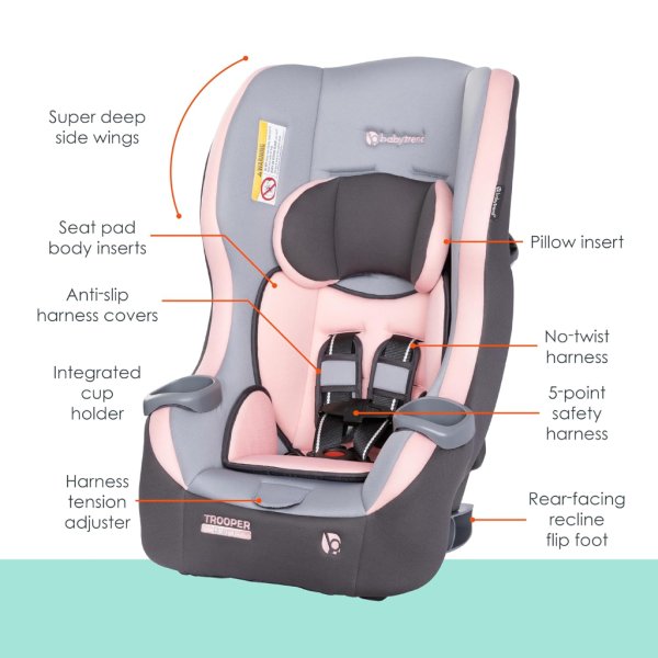 troopertm 3 in 1 convertible car seat quartz pink10