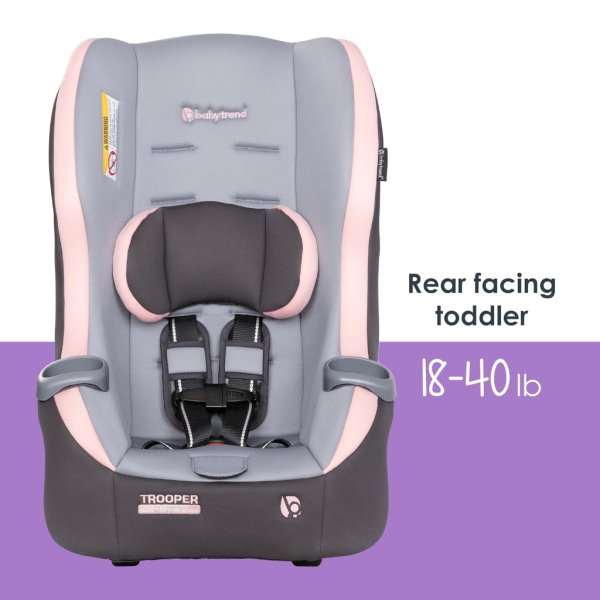 troopertm 3 in 1 convertible car seat quartz pink13