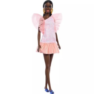 barbie doll mattel peaches and cream line pink dress unique black woman11