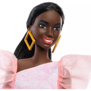 barbie doll mattel peaches and cream line pink dress unique black woman8