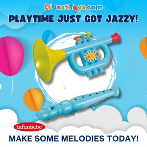 Infunbebe 2 in 1 Instruments (Trumpet + Flute)