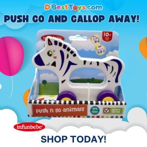 Infunbebe Push N Go Animals (Zebra)