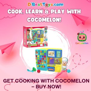 COCOMELON Just Play Learning Kitchen, 34-Pieces, Interactive Playset