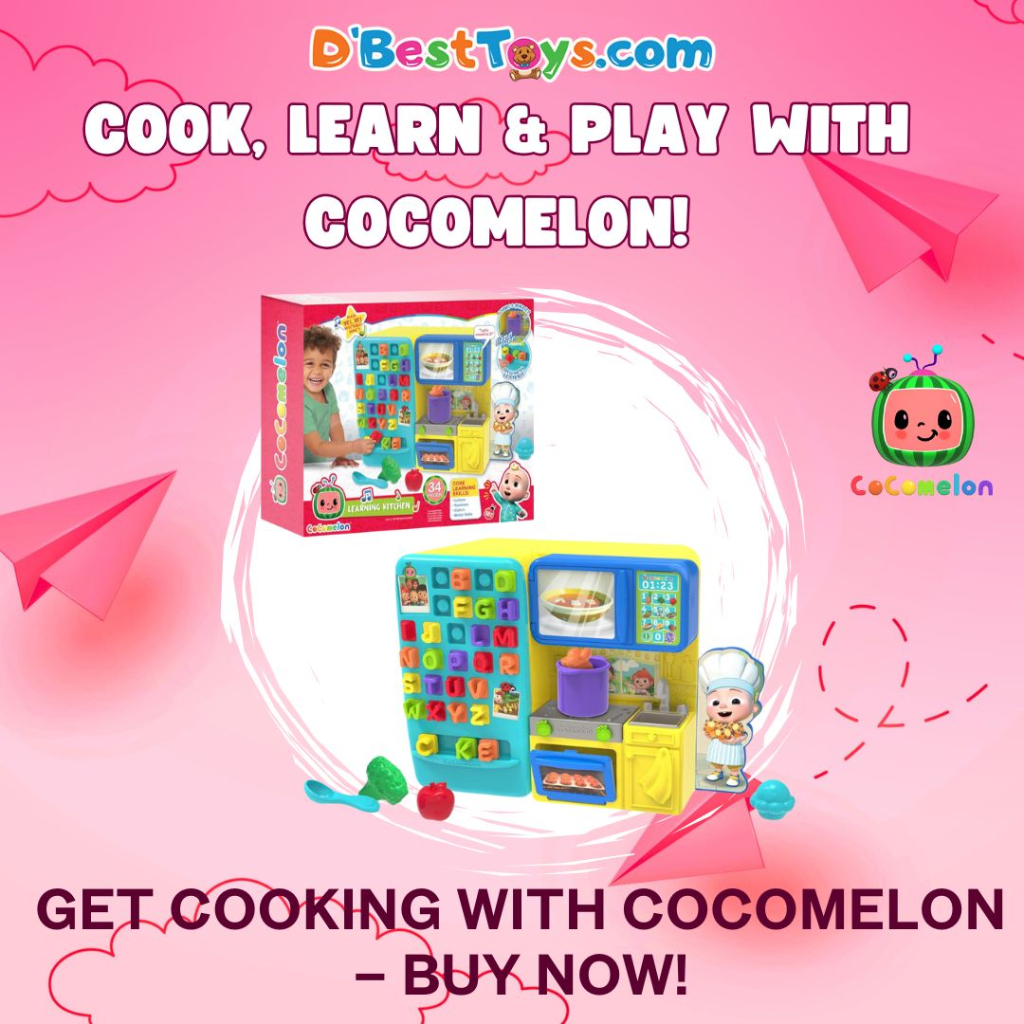 COCOMELON Just Play Learning Kitchen, 34-Pieces, Interactive Playset