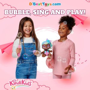 Kindi Kids, Electronic 6.5" Doll and 2 Accessories Poppi Pearl Bubble 'N' Sing, Preschool, Girls, Ages 3+