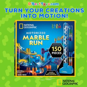 NATIONAL GEOGRAPHIC Marble Run with Motorized Elevator - 150-Piece Marble Maze Kit