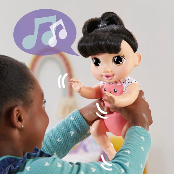 baby alive crawl 'n play katie kat electronic crawling baby doll set3