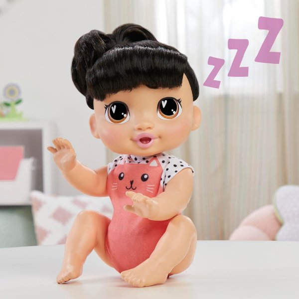 baby alive crawl 'n play katie kat electronic crawling baby doll set7