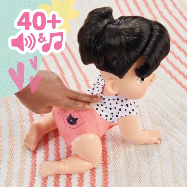 baby alive crawl 'n play katie kat electronic crawling baby doll set9