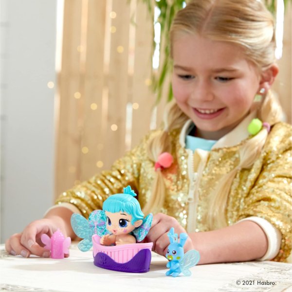 baby alive glo pixies minis doll, aqua flutter, glow in the dark doll (2)