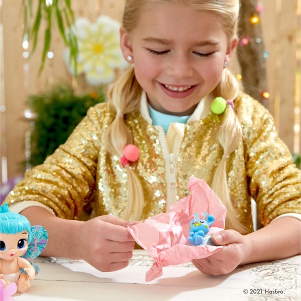 baby alive glo pixies minis doll, aqua flutter, glow in the dark doll (4)