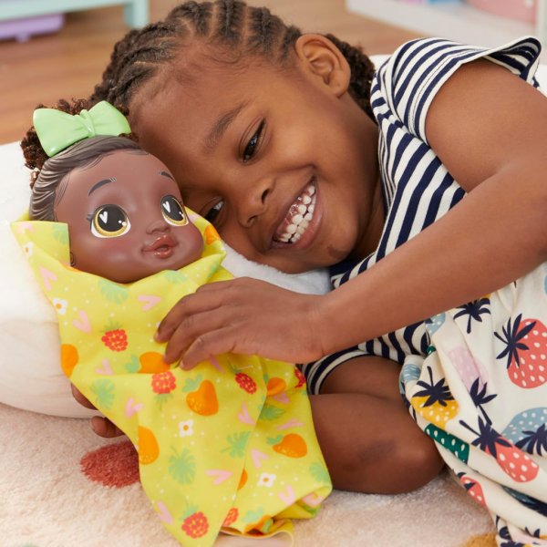 baby alive shampoo snuggle berry boo black hair 11 inch water baby doll playset (4)