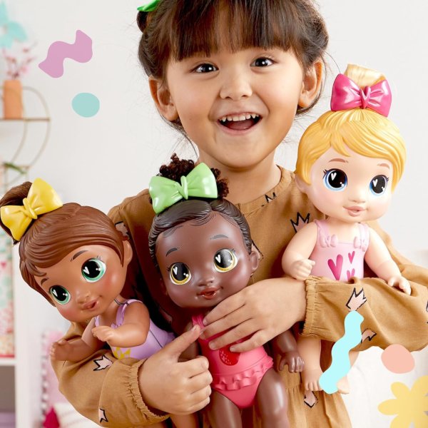 baby alive shampoo snuggle berry boo black hair 11 inch water baby doll playset (5)