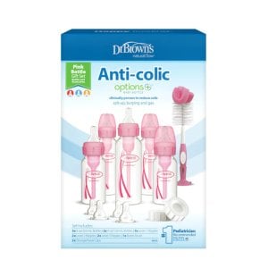 dr brown's narrow options+ bottle gift set pink (4)