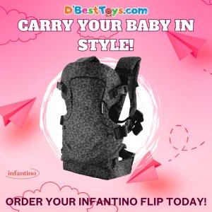 Infantino Flip Advanced 4-in-1 Carrier Black & Gray Leopard