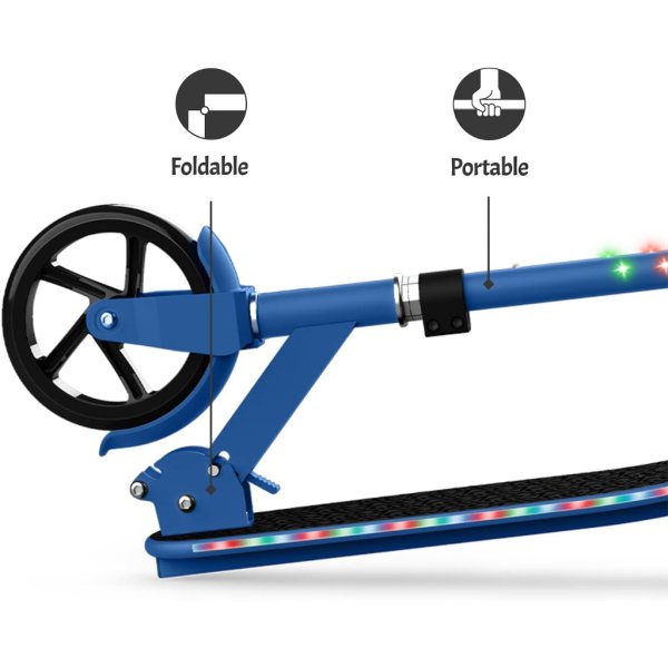 jetson 2 wheel light up kick scooter, light up deck and wheels7