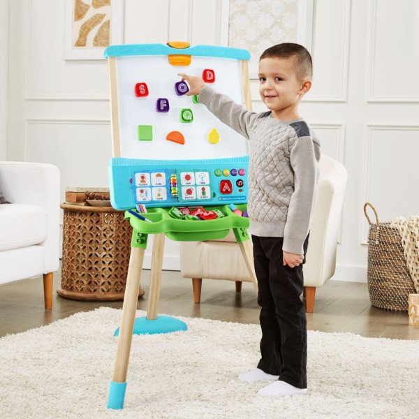 leapfrog interactive learning easel with magnetic chalkboard and whiteboard4