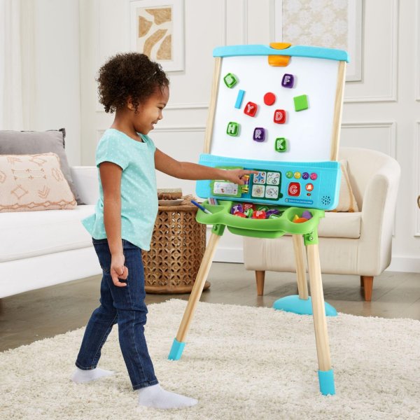 leapfrog interactive learning easel with magnetic chalkboard and whiteboard6