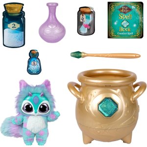 magic mixies magical real misting gold cauldron with 8 inch plush toy.6