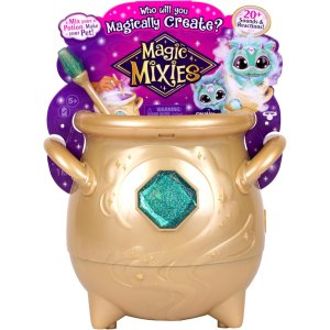 magic mixies magical real misting gold cauldron with 8 inch plush toy.8