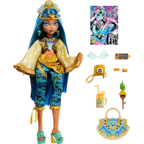 monster high monster fest doll, cleo de nile with glam outfit & festival themed (3)