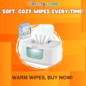 TinyBums Baby Wipe Warmer & Dispenser with LED Changing Light & On/Off Switch
