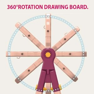 talented painter double faced drawing board pink (5)