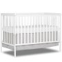 Dream On Me Synergy 5-in-1 Convertible Crib & Changer - White