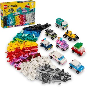 LEGO Classic Creative Vehicles, Colorful Construction Brick Building Kit  11036
