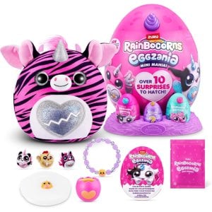 Rainbocorns Eggzania Mini Mania Zebra Plush