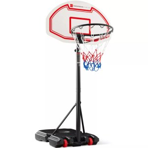 Best Choice Products Kids Height-Adjustable Basketball Hoop, Portable Backboard Set w/ 2 Wheels, Fillable Base, 70.5in to 82.3in Tall