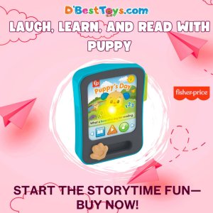 Fisher-Price Baby Learning Toy Laugh & Learn Puppy’s Storytime Reader Pretend Tablet