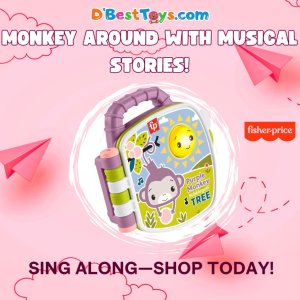 Fisher-Price Baby Toy Purple Monkey Musical Storybook