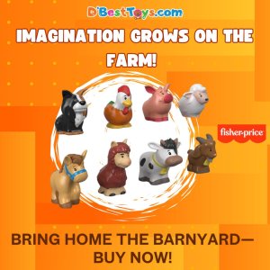 Fisher-Price Little People Toddler Toys Farm Animal Friends 8-Piece Figure Set