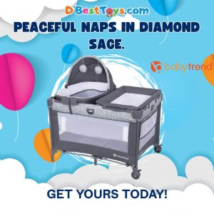 Nursery Den Playard with Snooze Pod & Flip Over Changer - Diamond sage