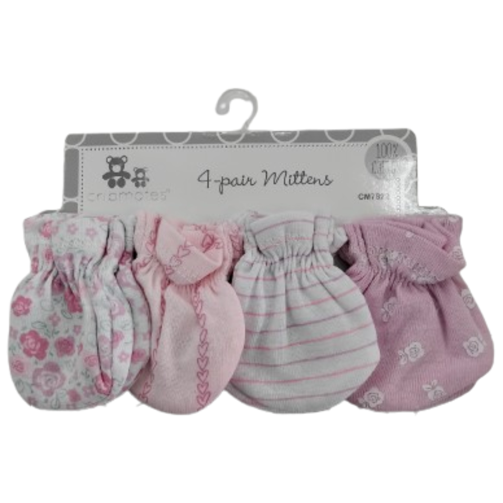 Petite L'amour 4 Pack Babygirl Mittens